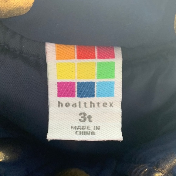 Navy Puffer Vest with Gold Polka Dots 3T - Picture 2 of 5